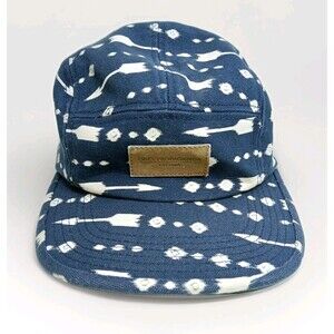 Obey Propaganda 5 Panel Ball Cap  Blue Canvas Arrows Diamonds Southwest Tribal